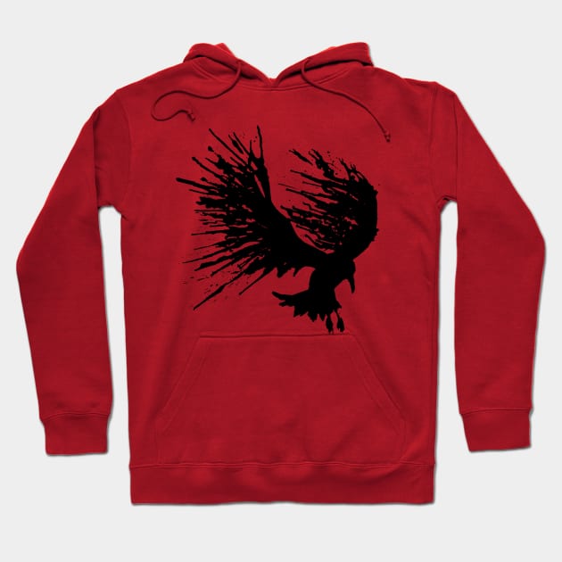 Ink Quill Explosion Crow Hoodie by thinkcrap